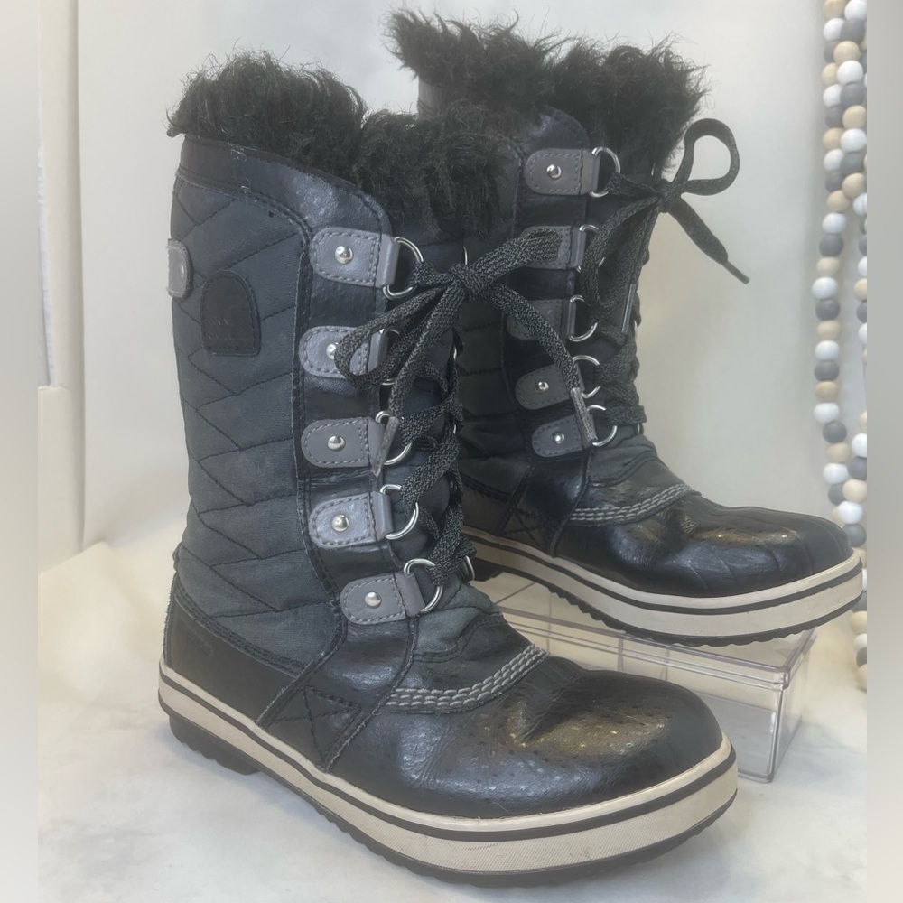 SOREL Youth waterproof Tofino II Boot Black Quarry size 3